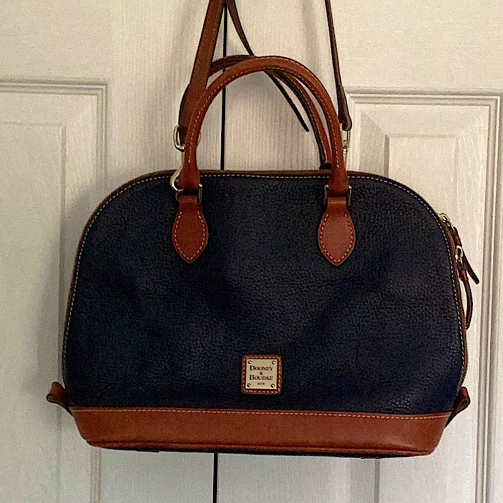 Dooney & Bourke Navy Leather Satchel